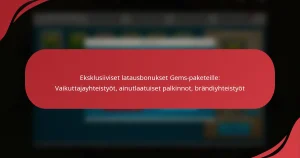 Eksklusiiviset latausbonukset Gems-paketeille: Vaikuttajayhteistyöt, ainutlaatuiset palkinnot, brändiyhteistyöt