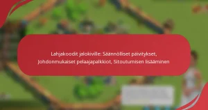 Lahjakoodit jalokiville: Säännölliset päivitykset, Johdonmukaiset pelaajapalkkiot, Sitoutumisen lisääminen