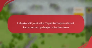 Lahjakoodit jalokiville: Tapahtumaperustaiset, kausiteemat, pelaajien sitoutuminen