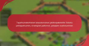 Tapahtumakohtaiset latausbonukset jalokivipaketeille: Sidottu pelitapahtumiin, strategiset palkinnot, pelaajien osallistuminen