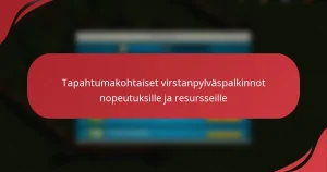 Tapahtumakohtaiset virstanpylväspalkinnot nopeutuksille ja resursseille
