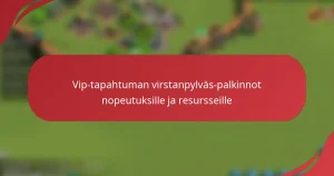 Vip-tapahtuman virstanpylväs-palkinnot nopeutuksille ja resursseille