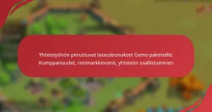 Yhteistyöhön perustuvat latausbonukset Gems-paketeille: Kumppanuudet, ristimarkkinointi, yhteisön osallistuminen