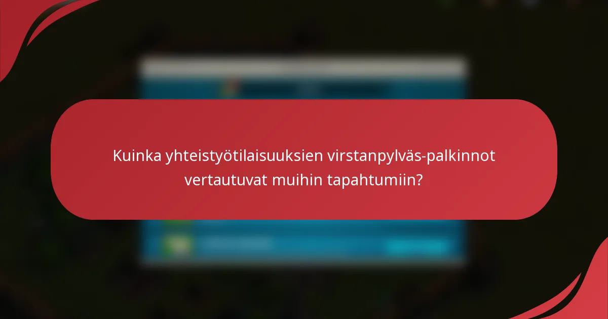 Kuinka yhteistyötilaisuuksien virstanpylväs-palkinnot vertautuvat muihin tapahtumiin?